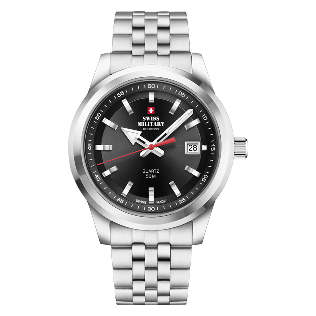 Swiss Military by Chrono Swiss Made Black Dial Analog Watch for Gents - SM34094.01