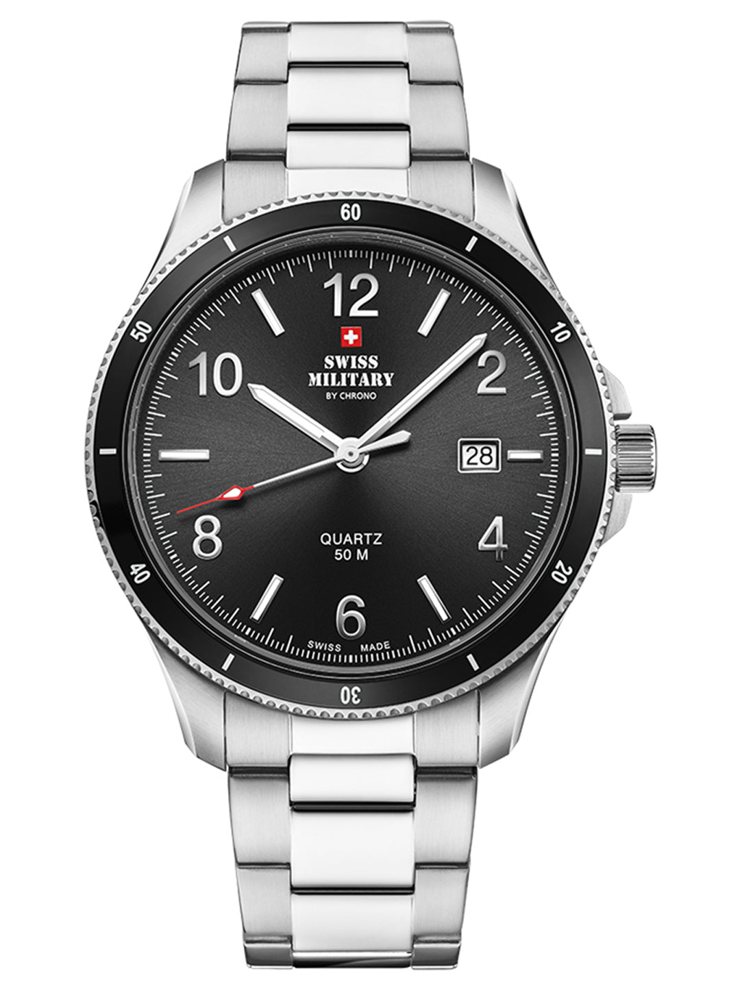 Swiss Military by Chrono Swiss Made Black Dial Analog Watch for Gents - SM34096.01