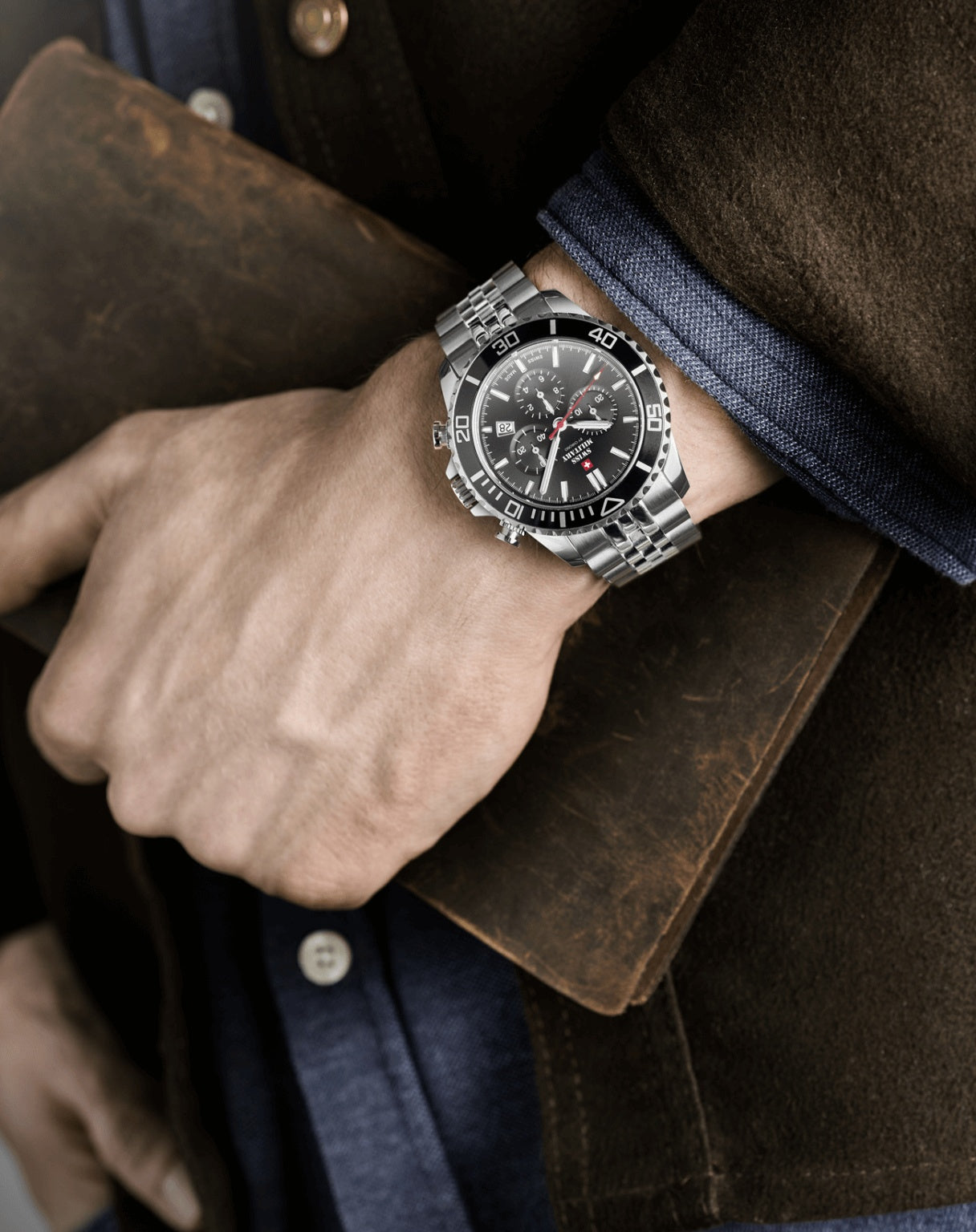 Swiss Military Swiss Made Sports Chronograph Quartz Gents Watch - SM34103.01