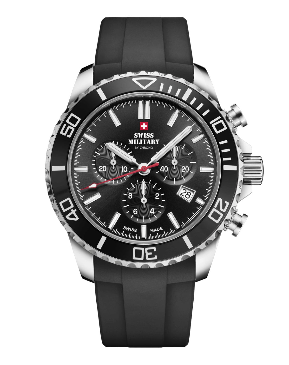 Swiss Military By Chrono Swiss Made Sports Chronograph Quartz Gents Watch 43mm SM34103.07