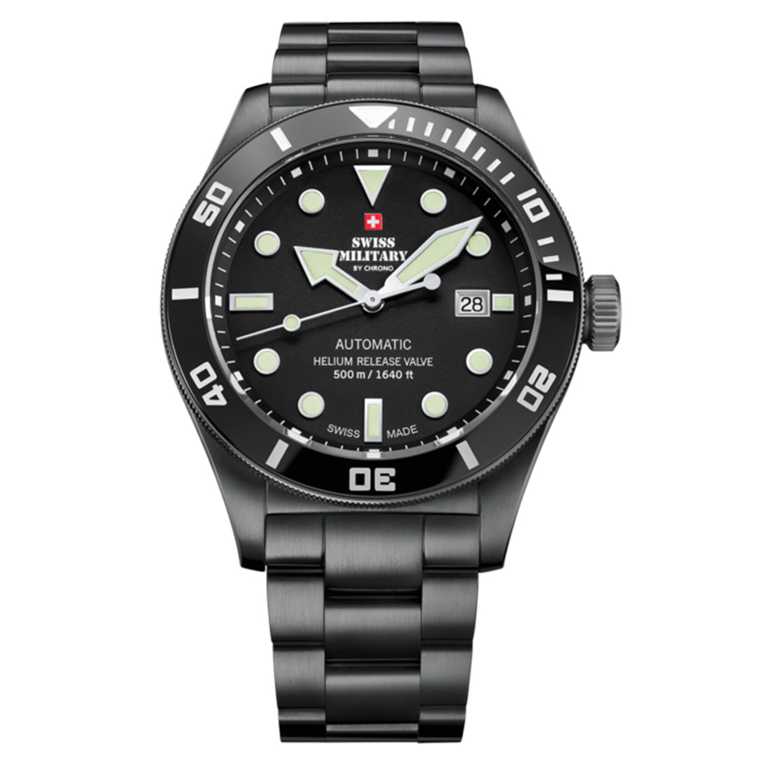 Swiss Military by Chrono Swiss Made Black Dial Analog Watch for Gents - SMA34075.04