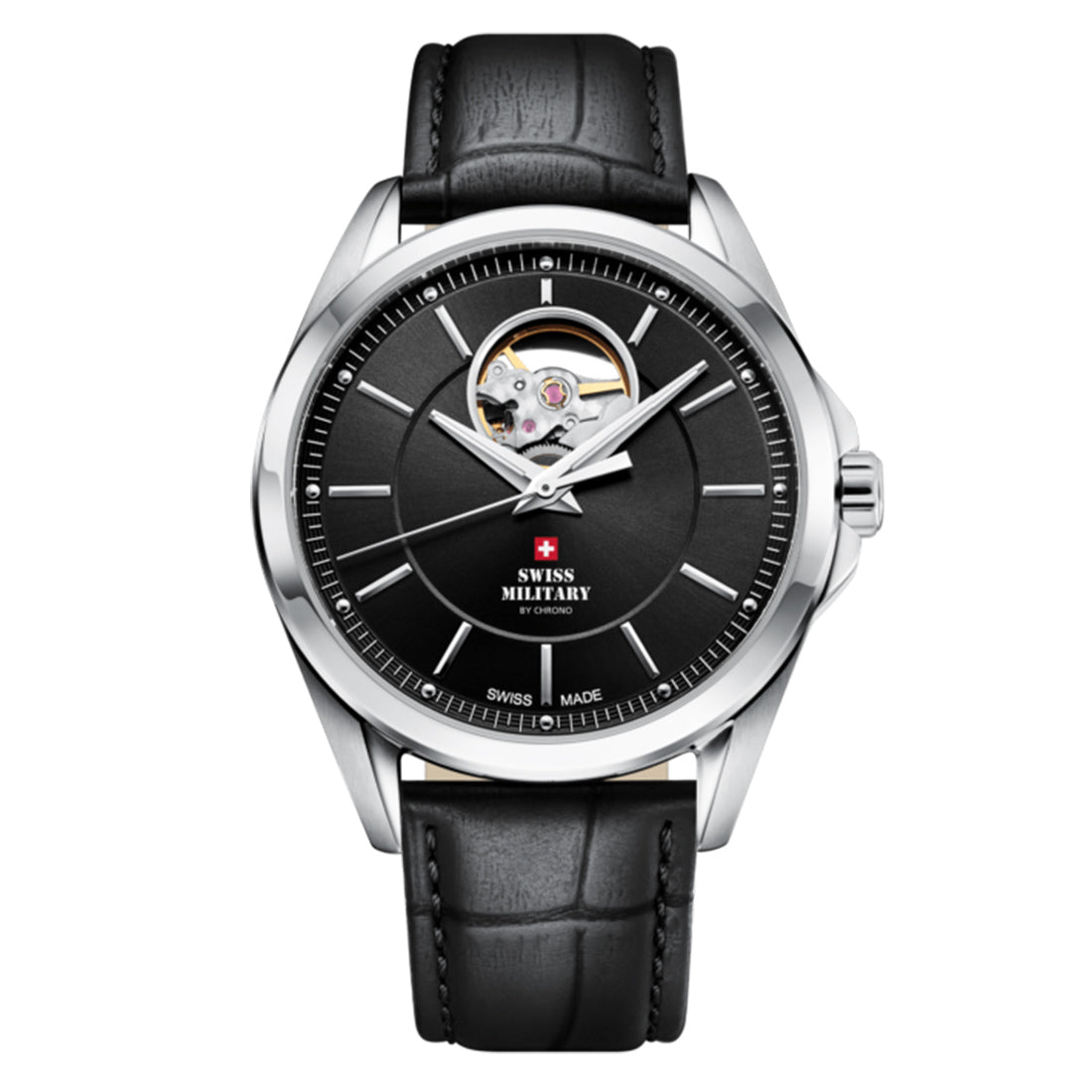 Swiss Military by Chrono Swiss Made Black Dial Analog Watch for Gents - SMA34085.33