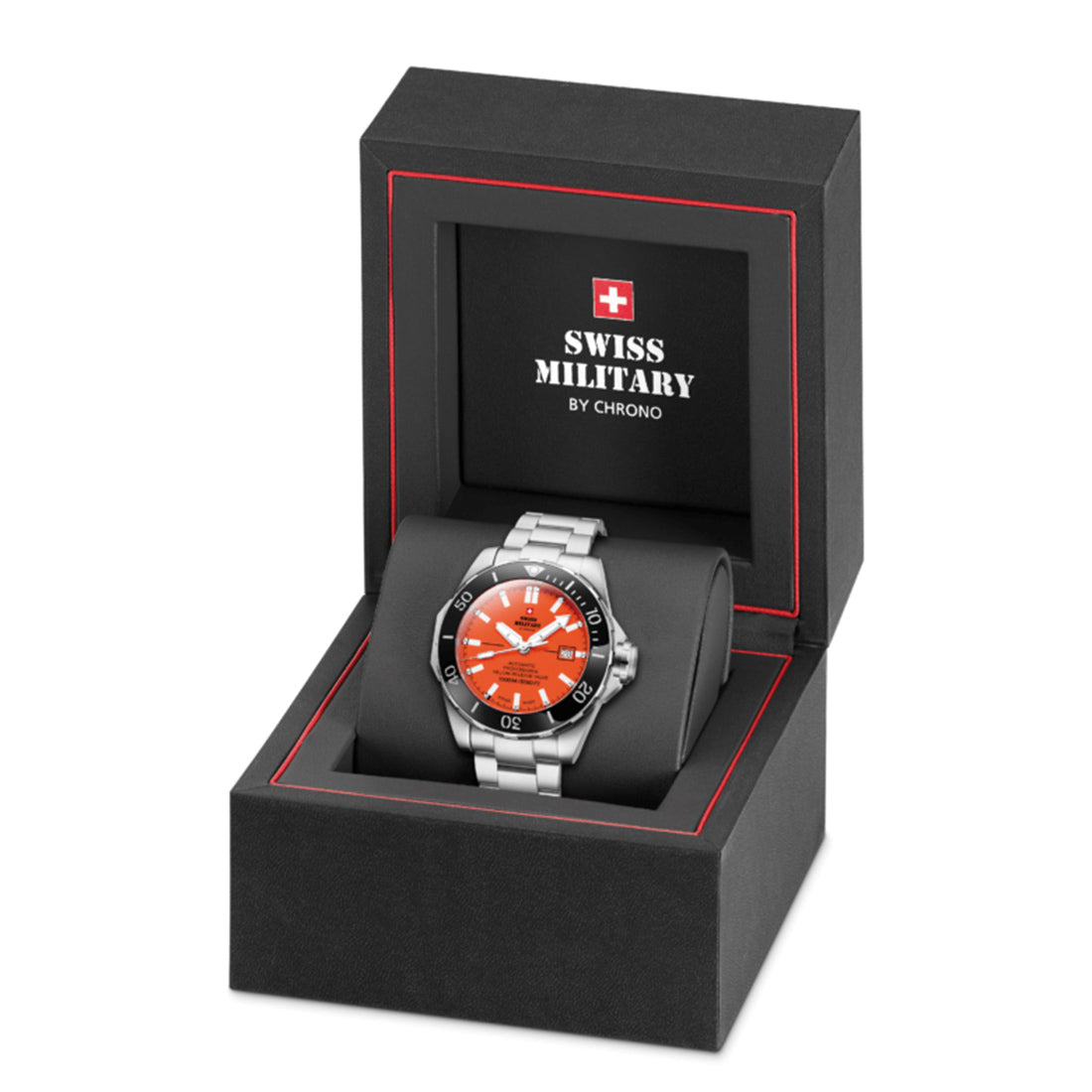 Swiss Military by Chrono Swiss Made Orange Dial Analog Watch for Gents - SMA34092.03