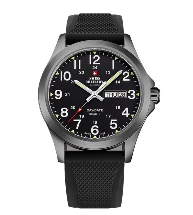 Swiss Military By Chrono Swiss Made Quartz Black Dial Analog Watch For Gents - SMP36040.20
