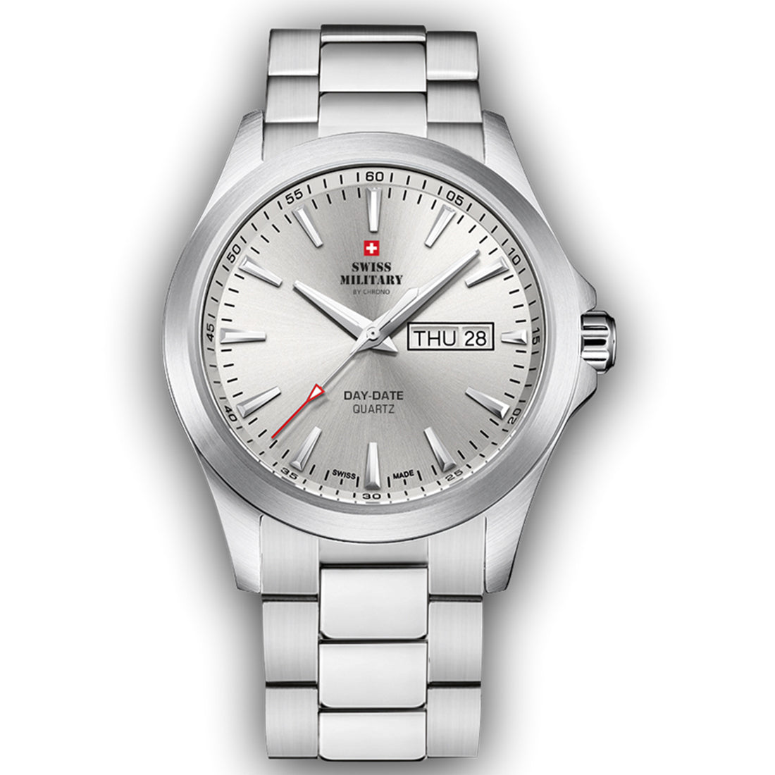Swiss Military by Chrono Swiss Made Silver Dial Analog Watch for Gents - SMP36040.23