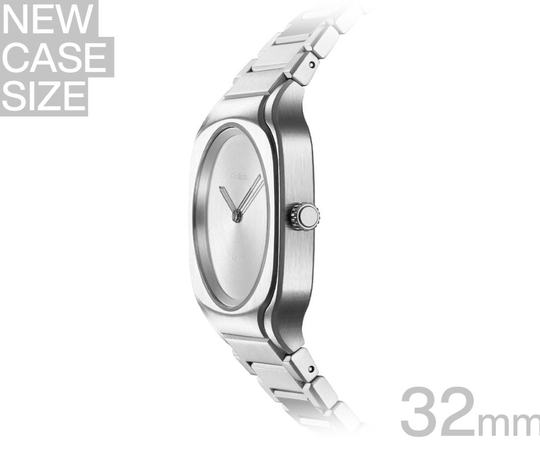 D1 Milano SQUARE Quartz Silver Dial Analog Watch For - Ladies SQBL01