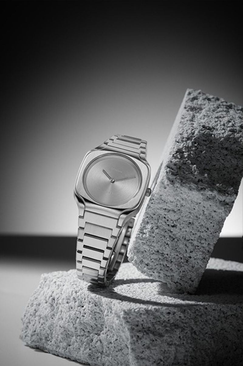 D1 Milano SQUARE Quartz Silver Dial Analog Watch For - Ladies SQBL01