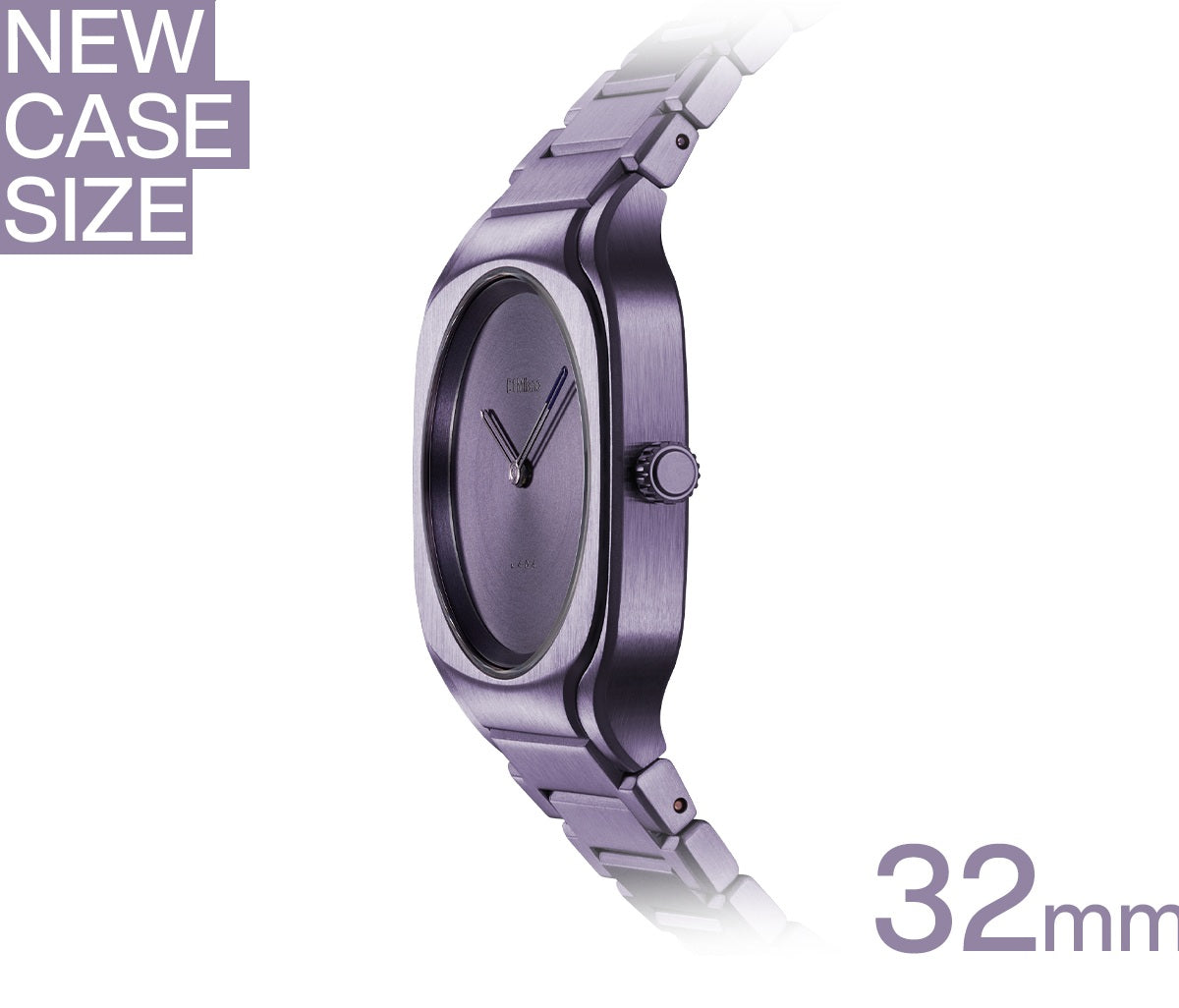 D1 Milano SQUARE Quartz Purple Dial Analog Watch For - Ladies SQBL02