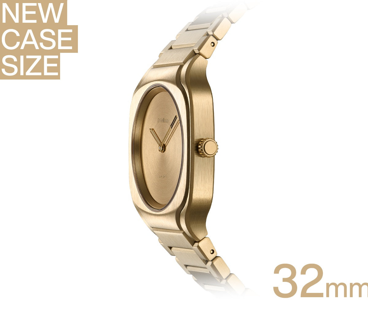 D1 Milano SQUARE Quartz Gold Dial Analog Watch For - Ladies SQBL03