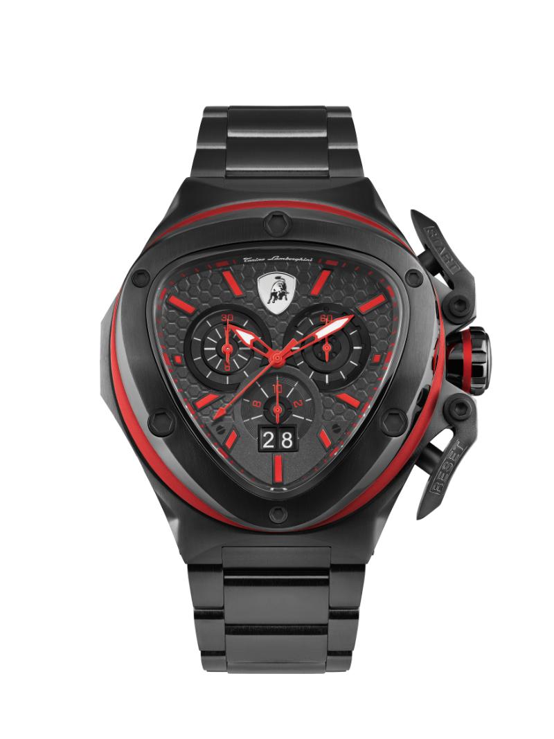 Tonino Lamborghini Spyder X Black With Embossed Honeycomb Pattern Watch For Men - TL9XA-B