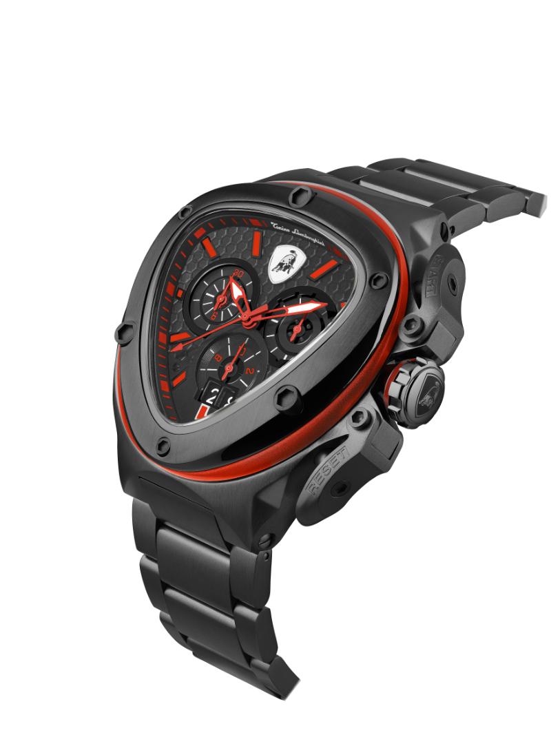 Tonino Lamborghini Spyder X Black With Embossed Honeycomb Pattern Watch For Men - TL9XA-B