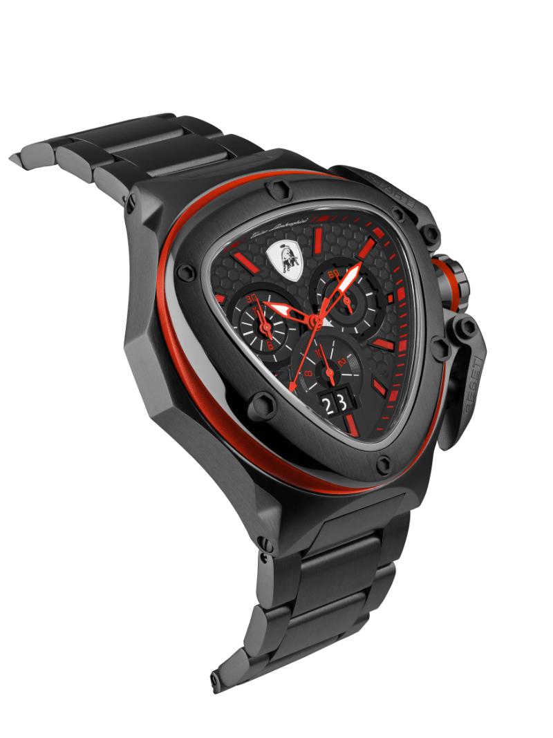 Tonino Lamborghini Spyder X Black With Embossed Honeycomb Pattern Watch For Men - TL9XA-B