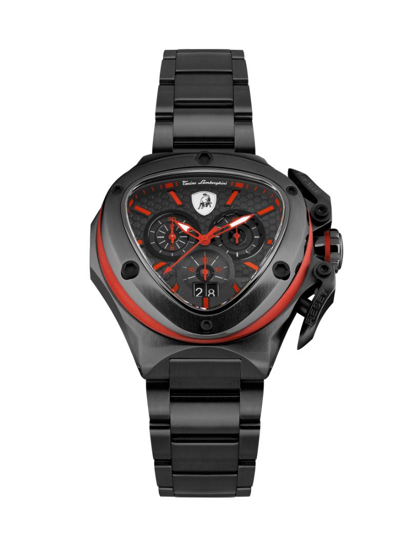 Tonino Lamborghini Spyder X Black With Embossed Honeycomb Pattern Watch For Men - TL9XA-B