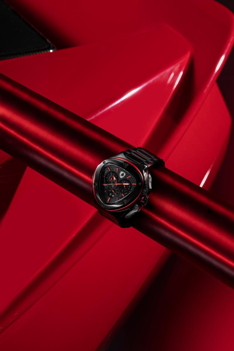 Tonino Lamborghini Spyder X Black With Embossed Honeycomb Pattern Watch For Men - TL9XA-B