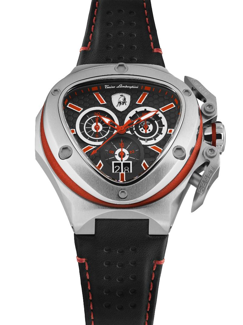Tonino Lamborghini Spyder Quartz Black Dial Analog Watch For Gents - TL9XA-SS