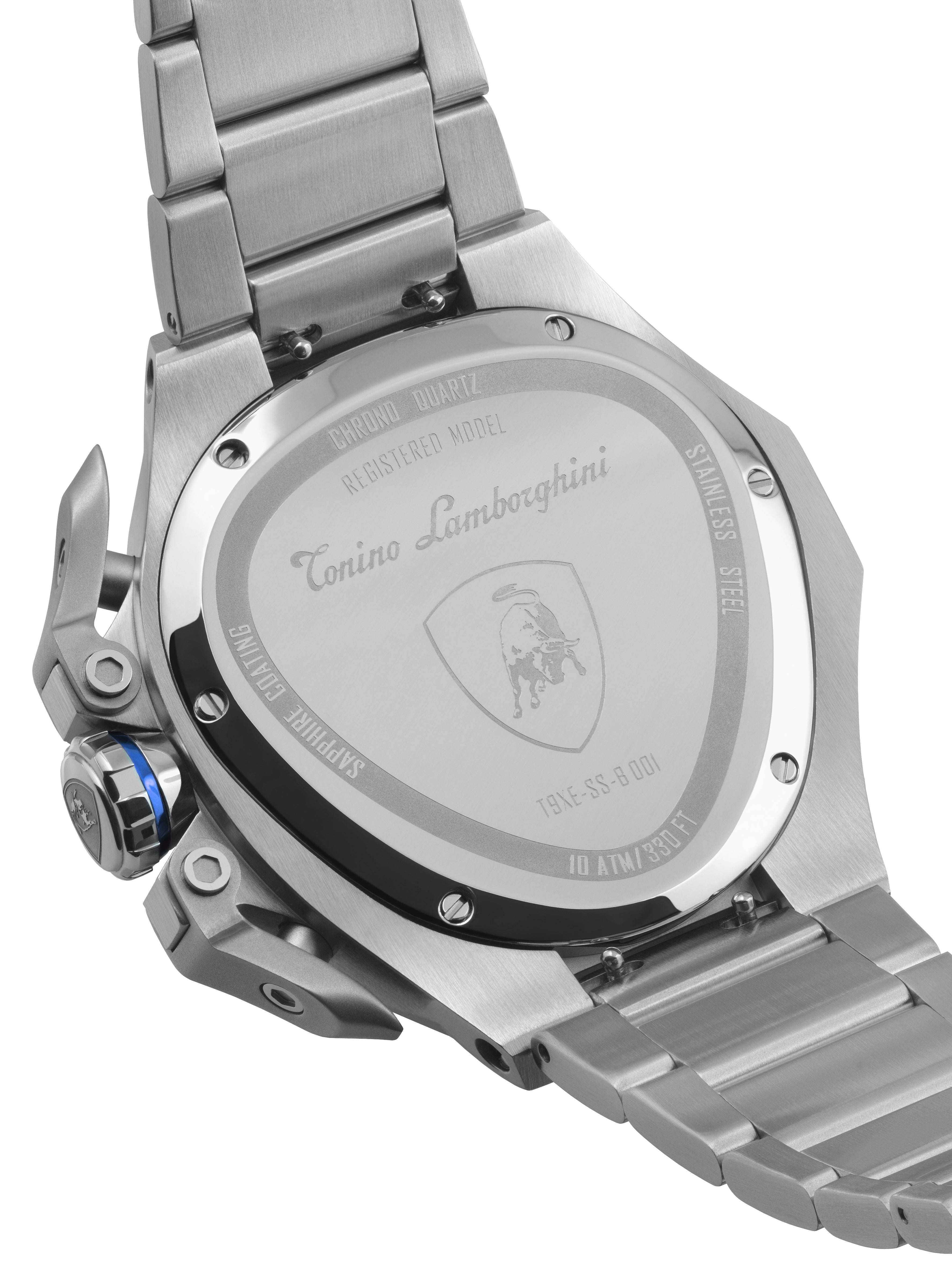 Tonino Lamborghini Spyder Quartz Black Dial Analog Watch For Gents - TL9XC-SS-B