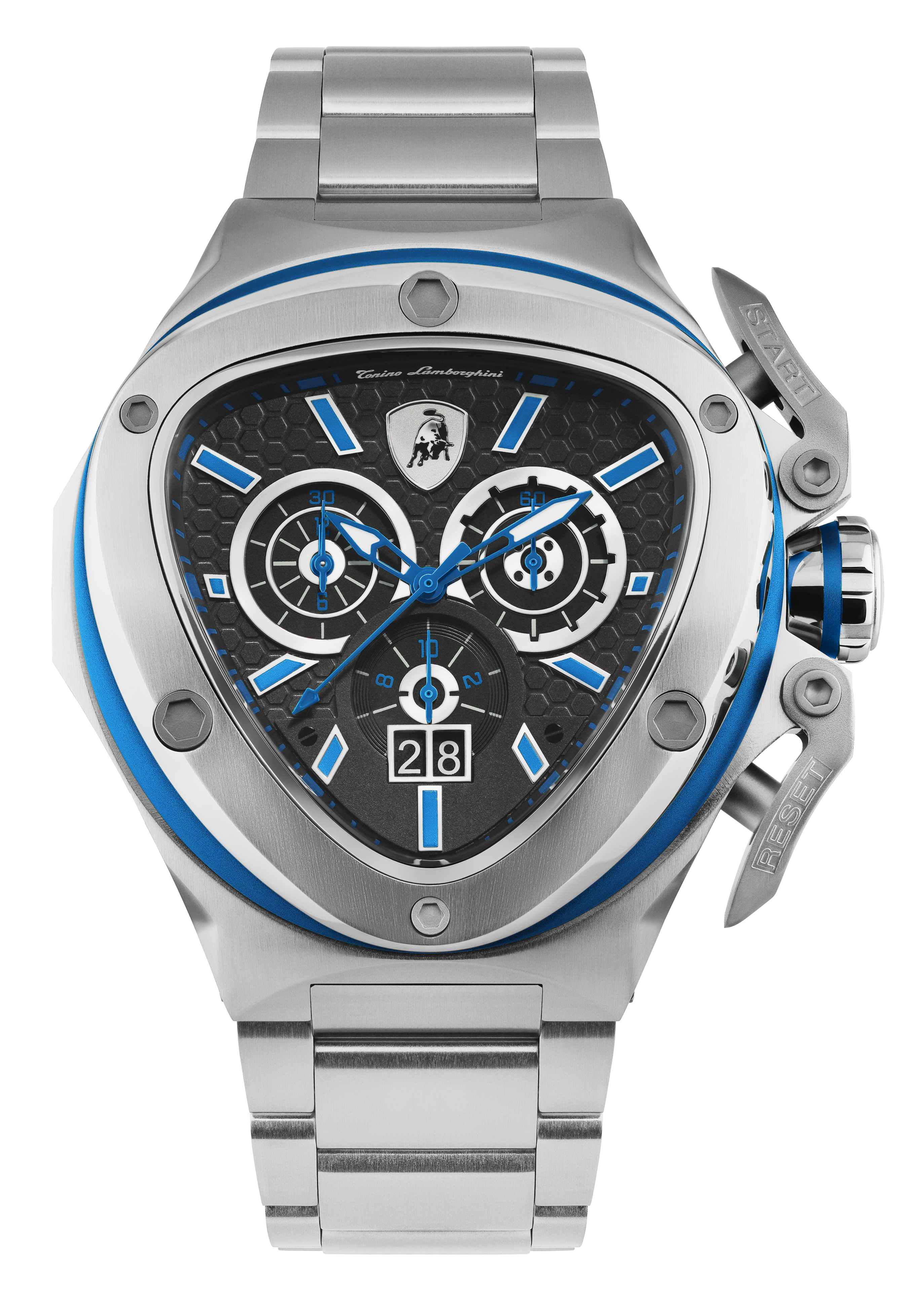 Tonino Lamborghini Spyder X Black With Embossed Honeycomb Pattern Watch For Men - TL9XC-SS-B