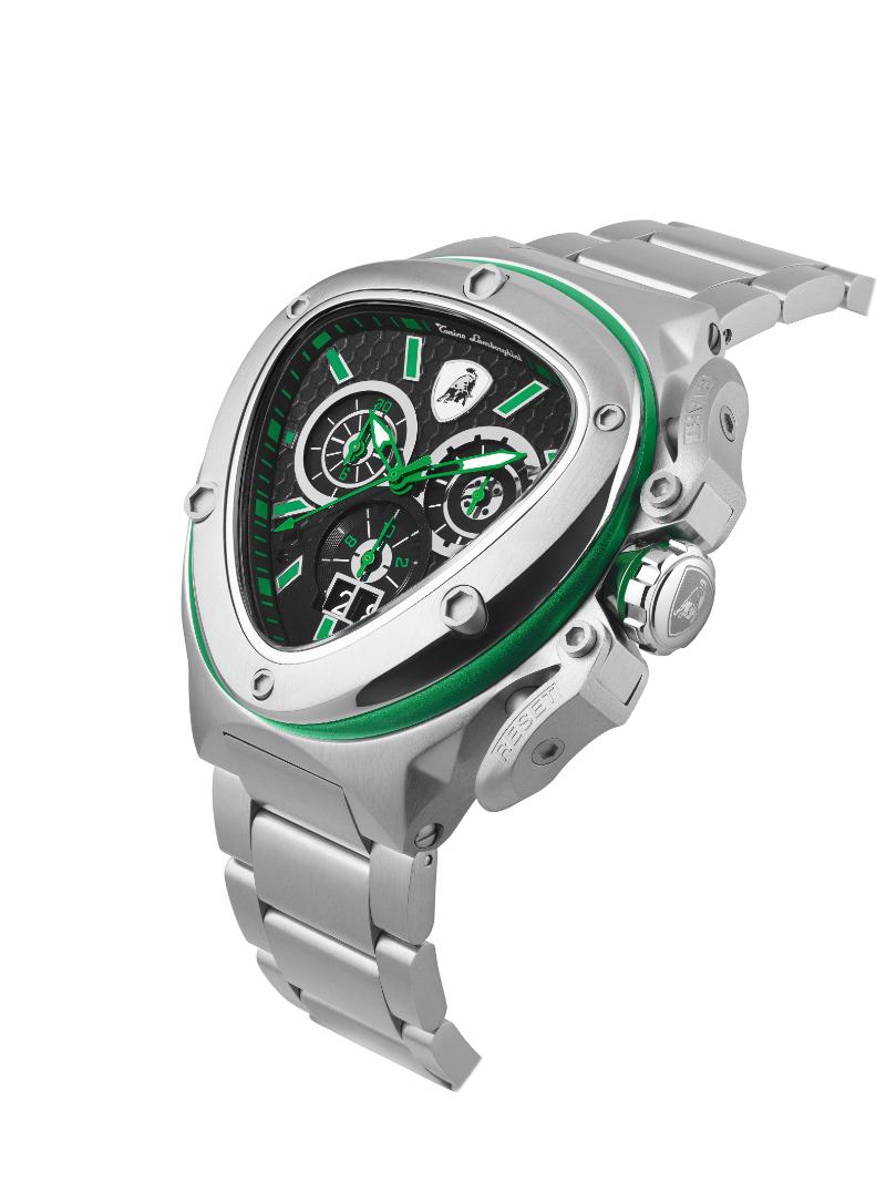 Tonino Lamborghini Spyder Quartz Black Dial Analog Watch For Gents - TL9XF-SS-B