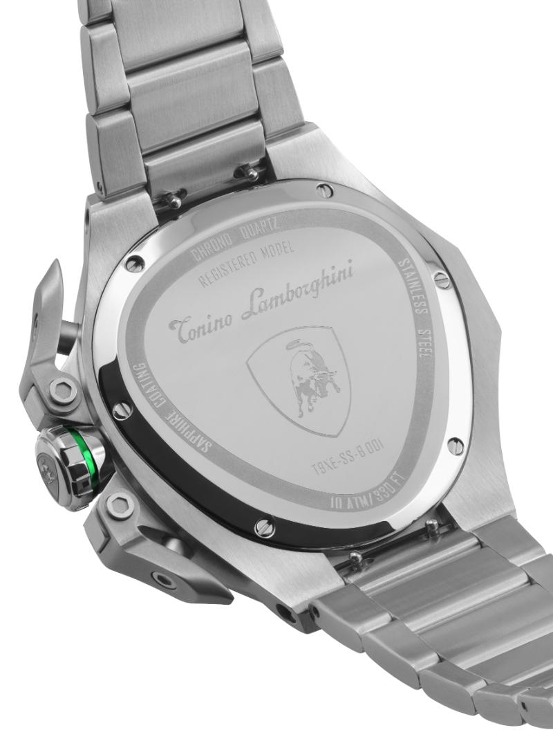 Tonino Lamborghini Spyder Quartz Black Dial Analog Watch For Gents - TL9XF-SS-B