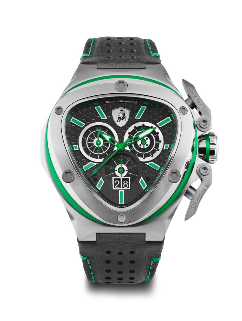 Tonino Lamborghini Spyder Quartz Black Dial Analog Watch For Gents - TL9XF-SS