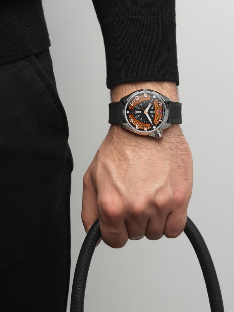 Tonino Lamborghini SHOCK ABS Quartz Black And Beige Dial Analog Watch For Gents - TLABSO-SS-R