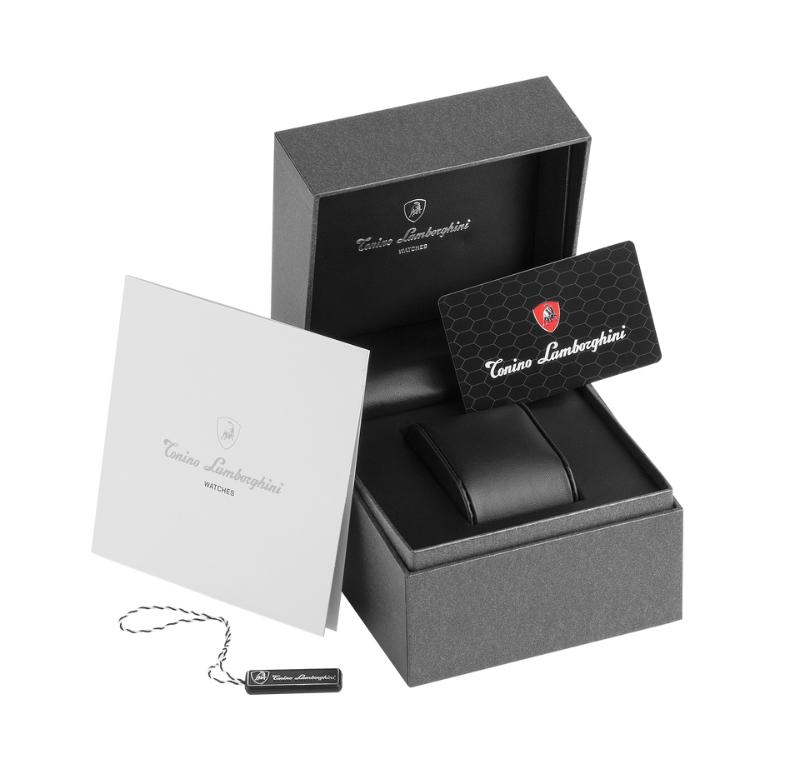 Tonino Lamborghini SHOCK ABS Black With Luminova on hands and Indexes Dial Watch For Men - TLABSR-SS-B