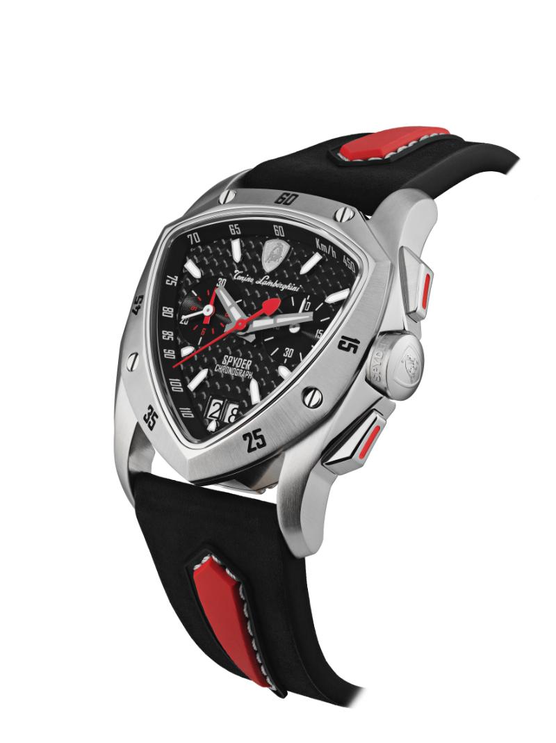 Tonino Lamborghini Swiss Made Spyder Quartz Black Dial Analog Watch For Gents - TLF-A13-1