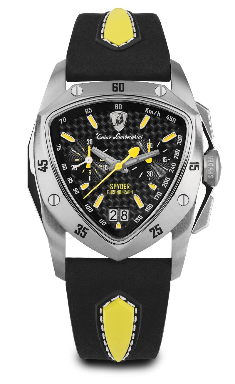 Tonino Lamborghini Swiss Made Spyder Quartz Black Dial Analog Watch For Gents - TLF-A13-2