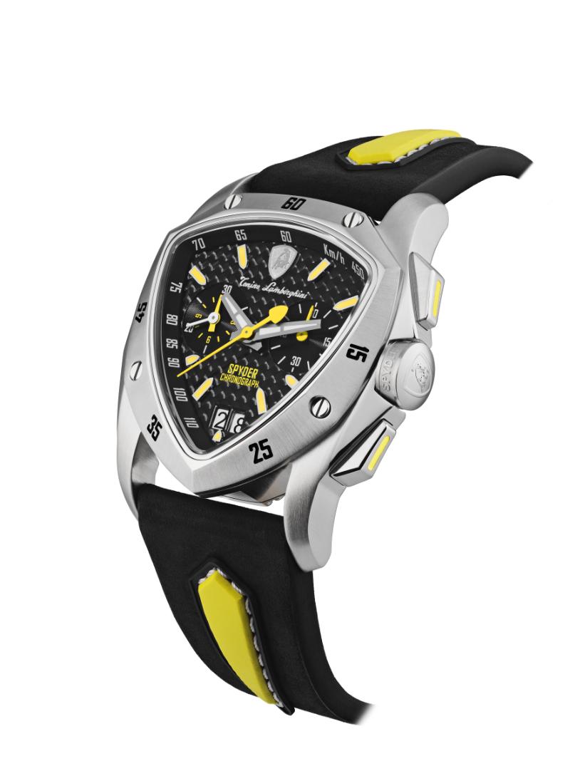 Tonino Lamborghini Swiss Made Spyder Quartz Black Dial Analog Watch For Gents - TLF-A13-2