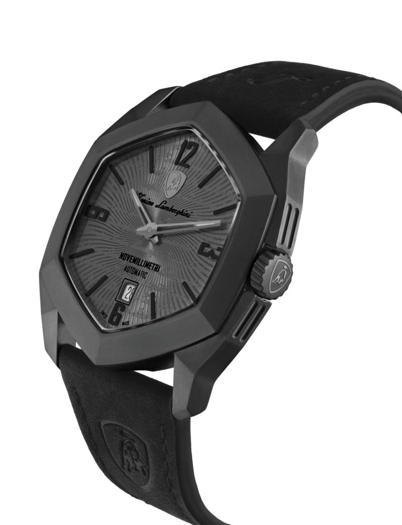 Tonino Lamborghini Swiss Made Novemillimetri Automatic Grey Dial Analog Watch For Gents - TLF-T08-1