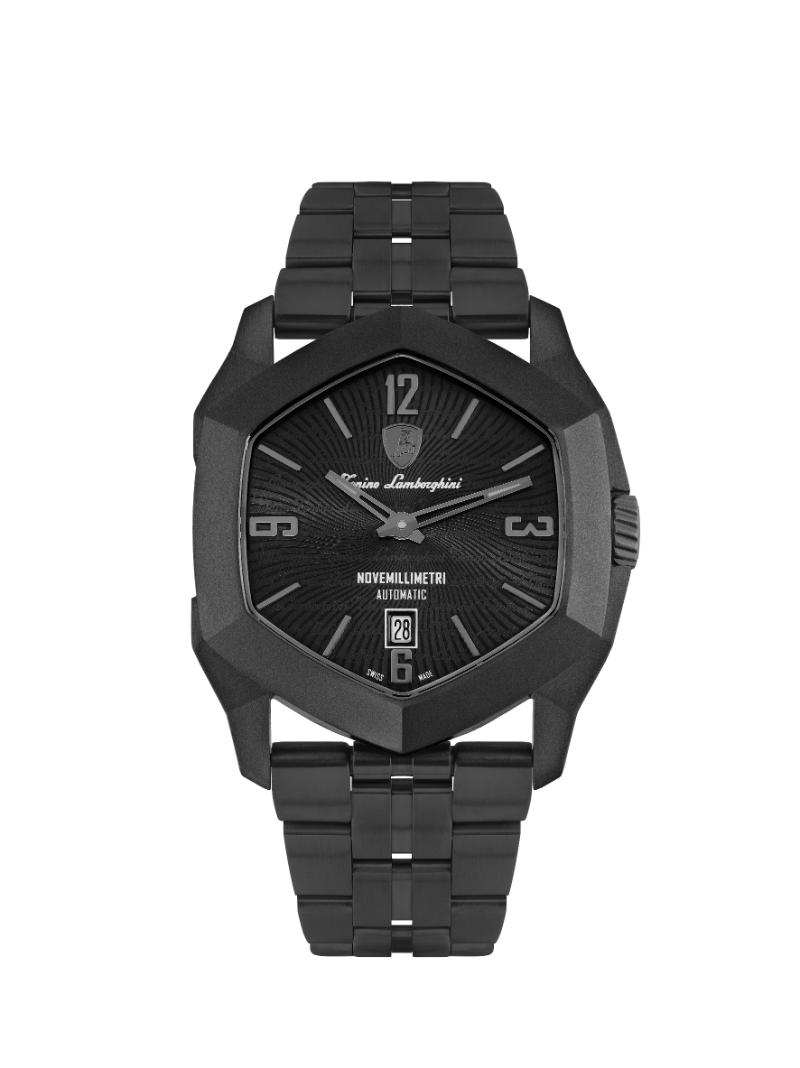 Tonino Lamborghini Swiss Made Novemillimetri Automatic Black Dial Analog Watch For Gents - TLF-T08-2-B