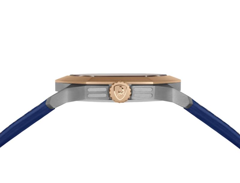 Tonino Lamborghini Swiss Made Novemillimetri Automatic Blue Dial Analog Watch For Gents - TLF-T08-3