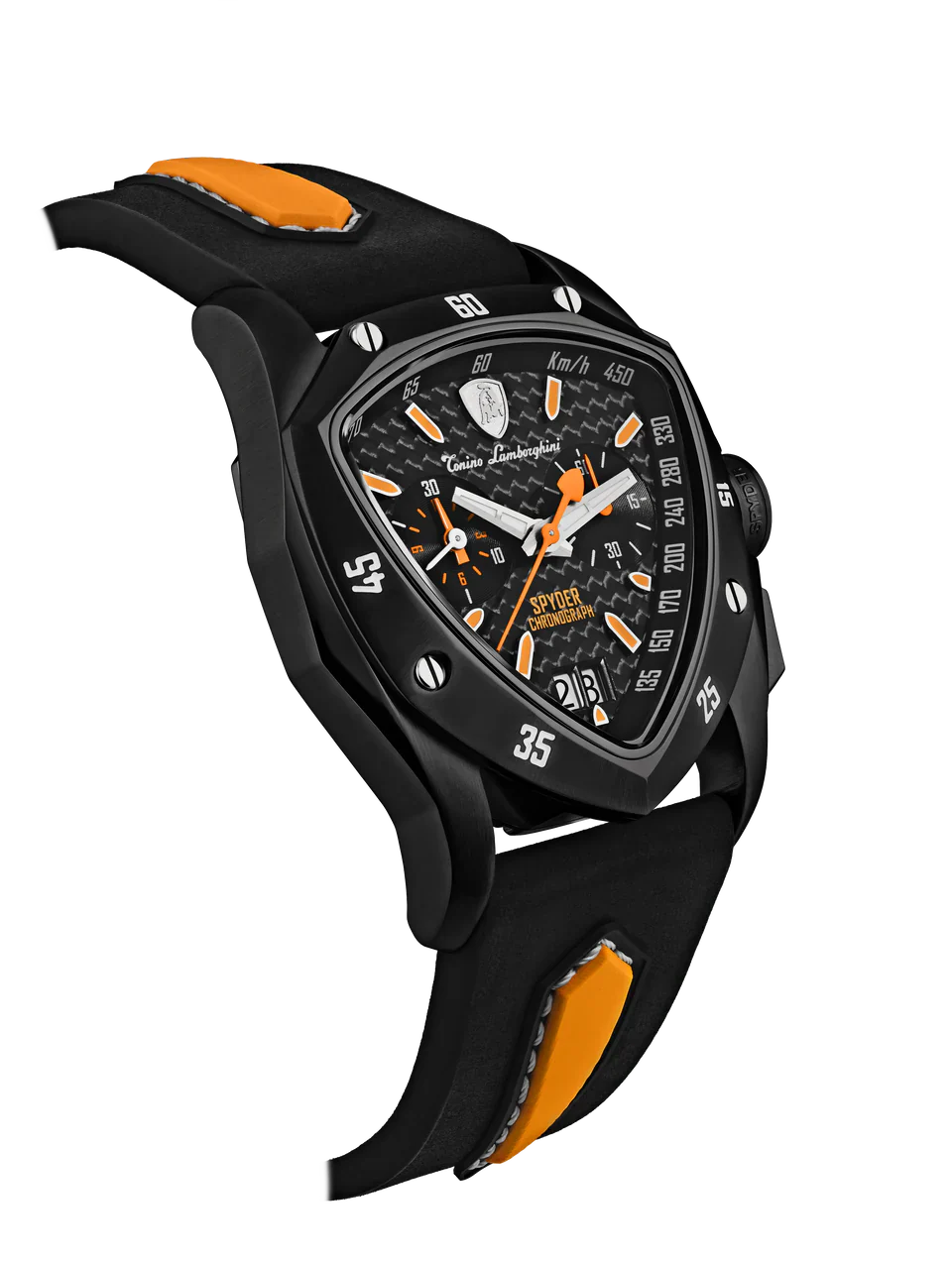Tonino Lamborghini New Spyder Black With Superluminova on hours & minute hands Dial Watch For Men - TLF-A13-6