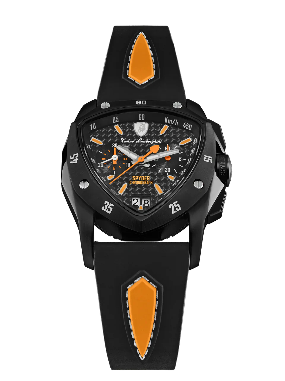 Tonino Lamborghini New Spyder Black With Superluminova on hours & minute hands Dial Watch For Men - TLF-A13-6