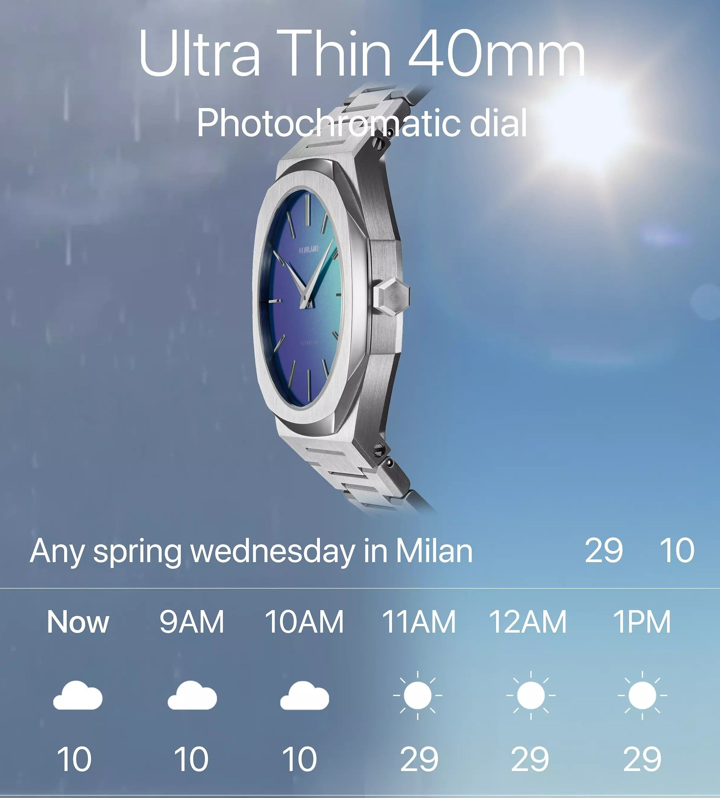 D1 Milano ULTRA THIN Quartz Multicolour Dial Analog Watch For - Gents UTBJ43