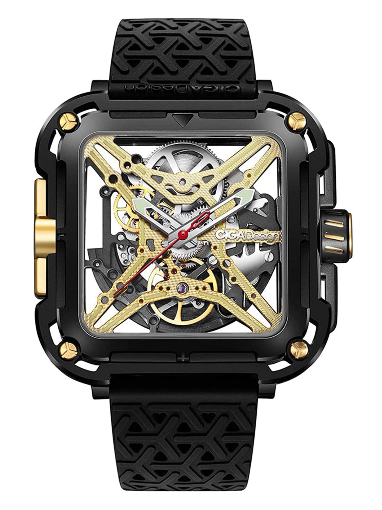 CIGA DESIGN Automatic Watch for Gents With Additional Strap - X021-BLGO-W25BK