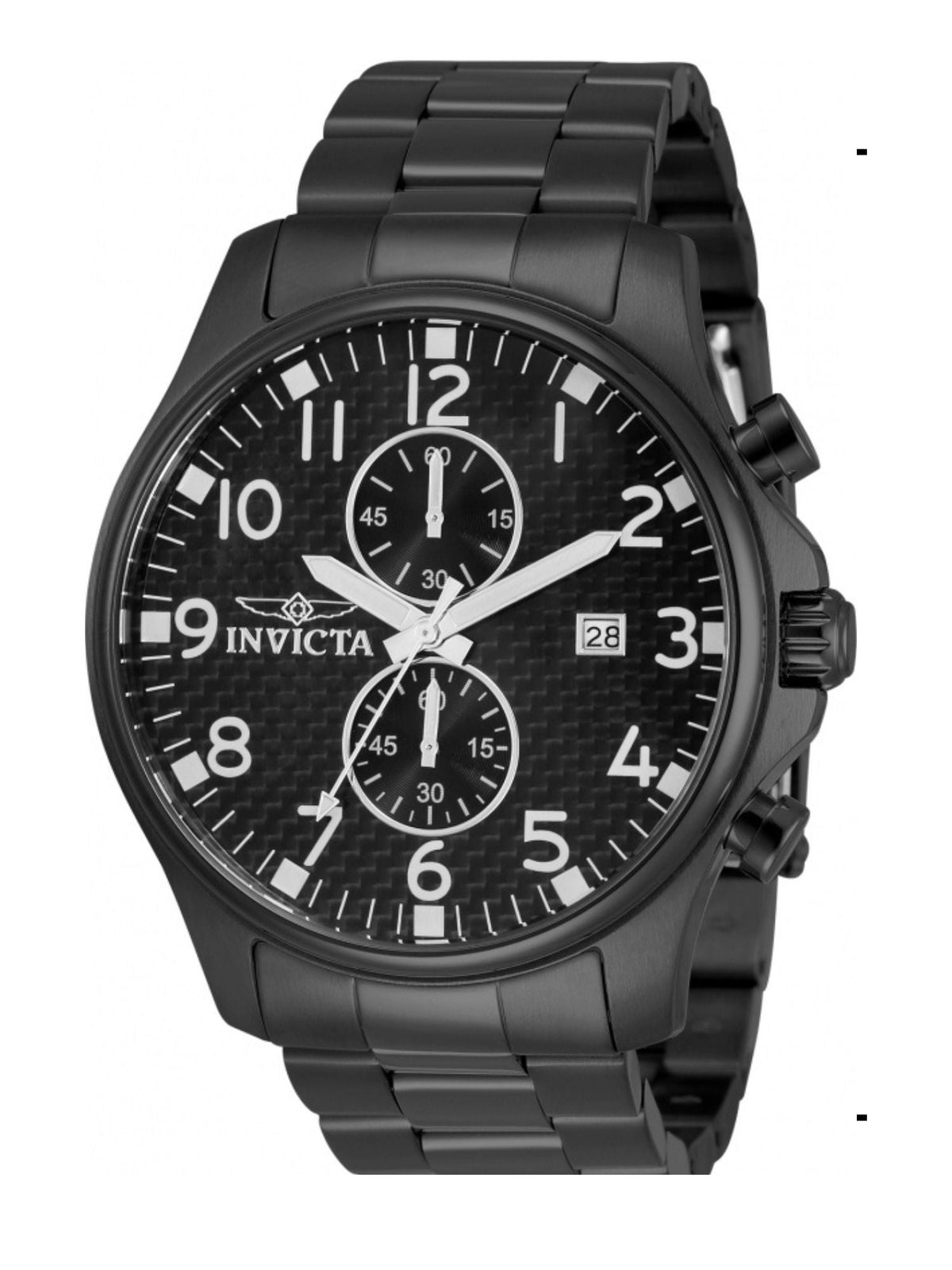 Invicta Mens 0383 II Collection Black Ion-Plated Stainless Steel Watch
