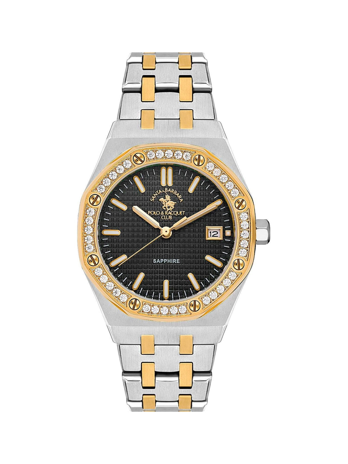 Santa Barbara Polo & Racquet Club Quart Black Dial Analog Watch For - Women SB.1.10554-4