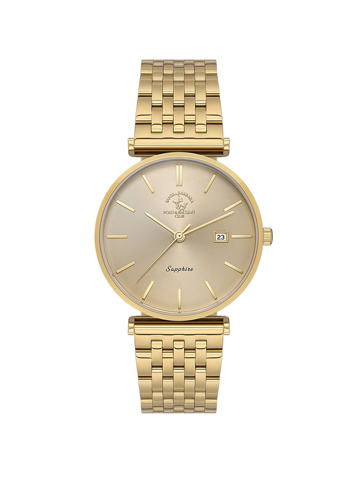Santa Barbara Polo & Racquet Club Quart Gold Dial Analog Watch For - Men SB.1.10570-2