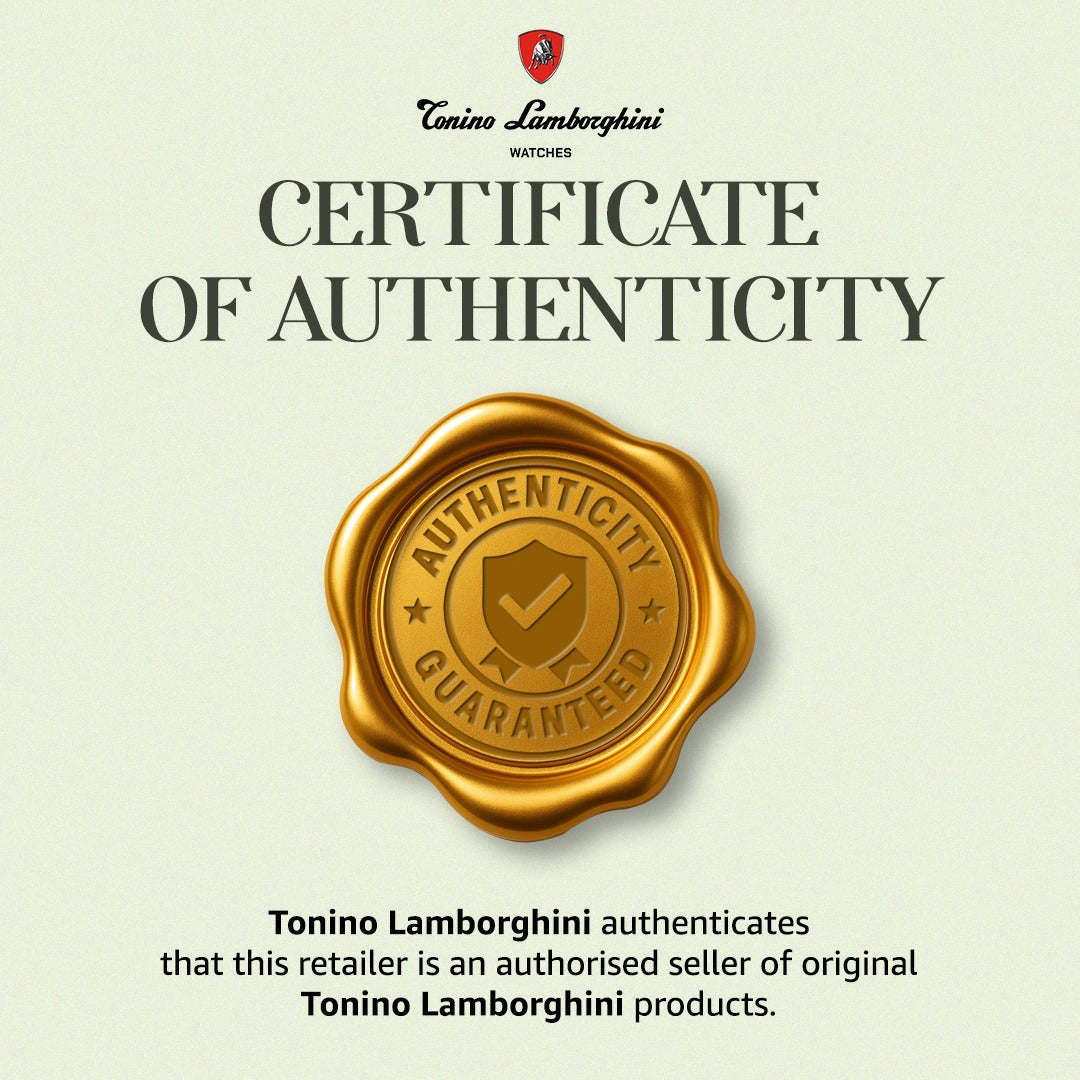 Tonino Lamborghini Spyder Quartz Black Dial Analog Watch For Gents - TL9XF-SS-B