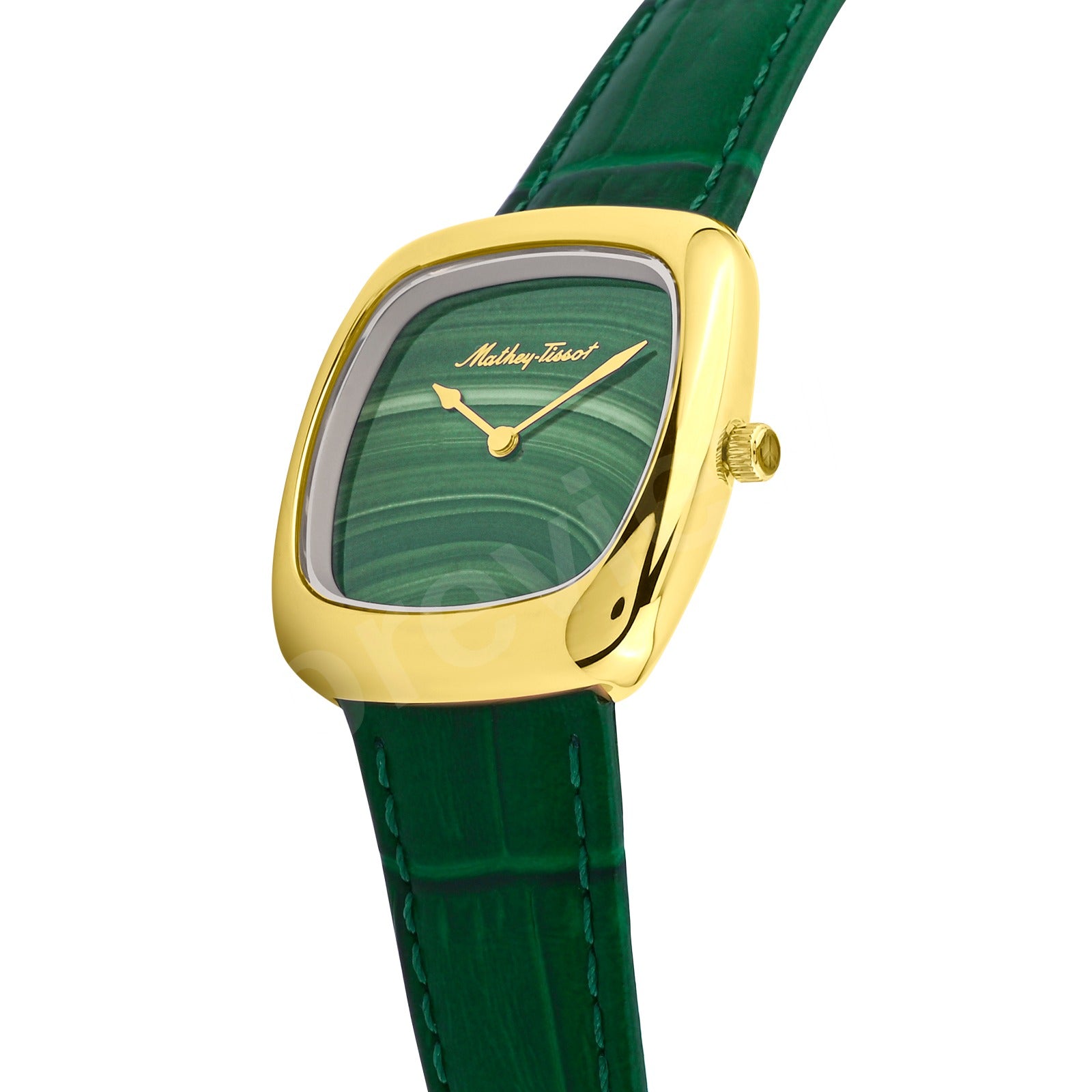 Mathey-Tissot Swiss Made Miss Quartz Ronda 762 Movement Green Dial Analog Watch For Ladies - D538PLV