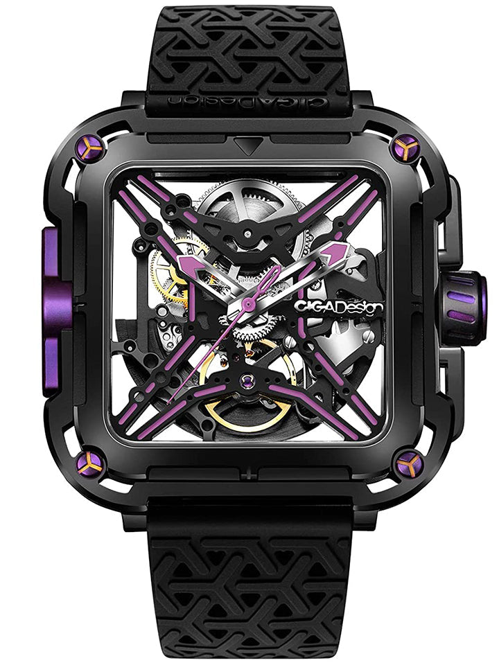 CIGA DESIGN Automatic Watch for Gents With Additional Strap - X011-BLPL-W25BK