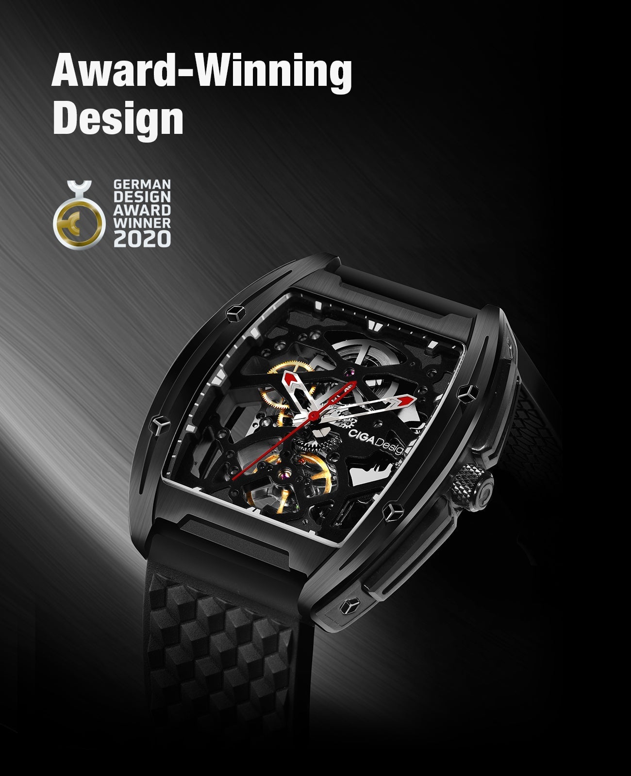 CIGA DESIGN Automatic Watch for Gents With Additional Strap - Z031-BLBL-W15BK