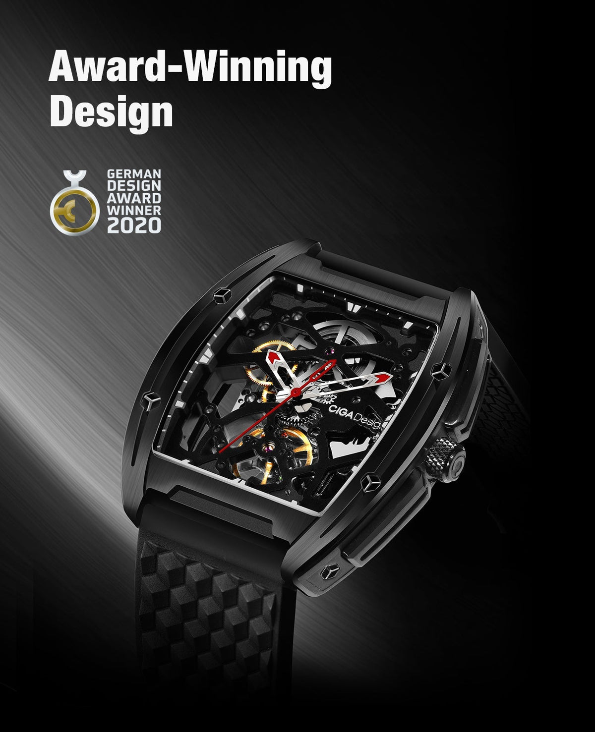 CIGA DESIGN Automatic Watch for Gents With Additional Strap - Z031-BLBL-W15BK