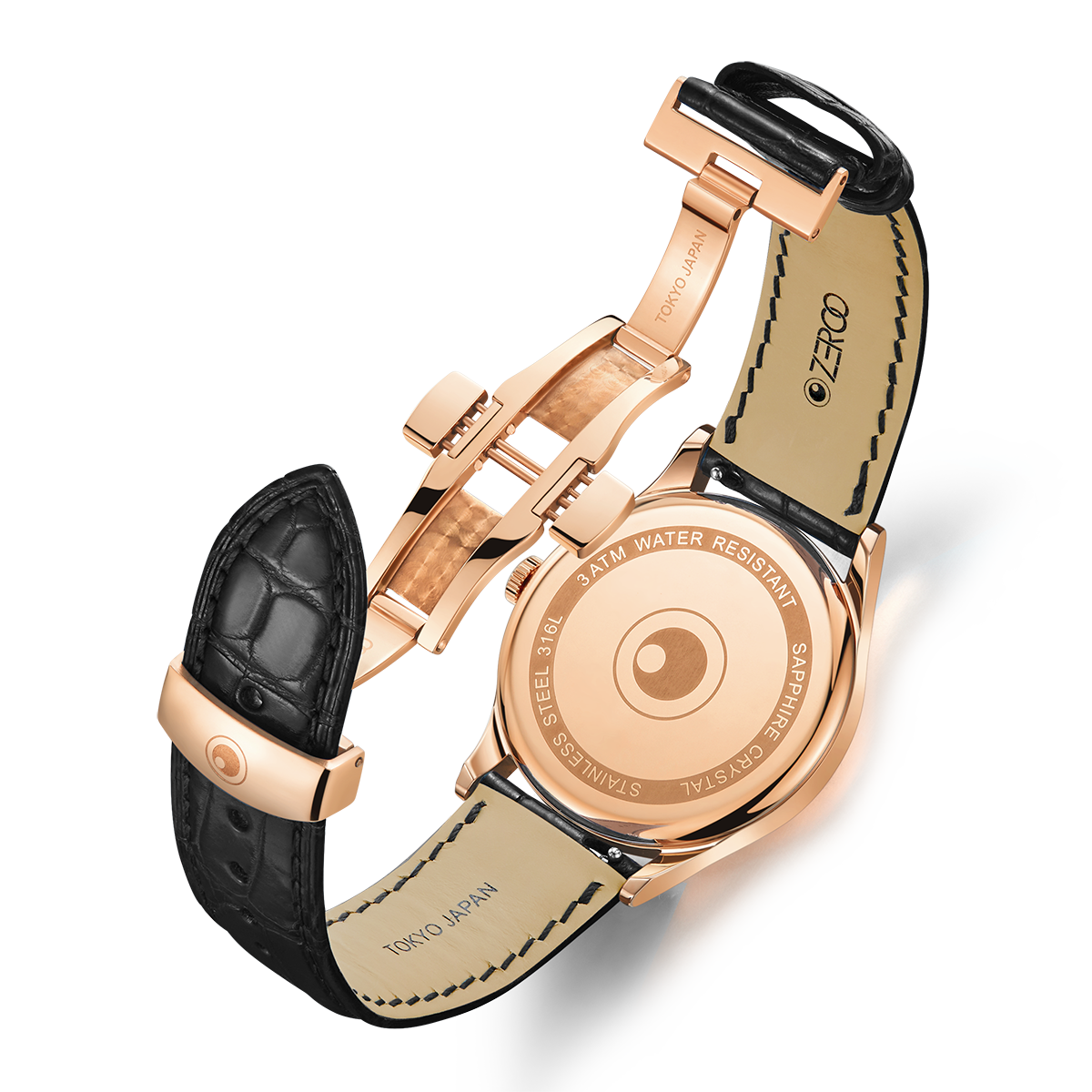 ZEROO C1 CLASSIC MOON PHASEQUARTZ WATCH FOR GENTS - ZC001RBK