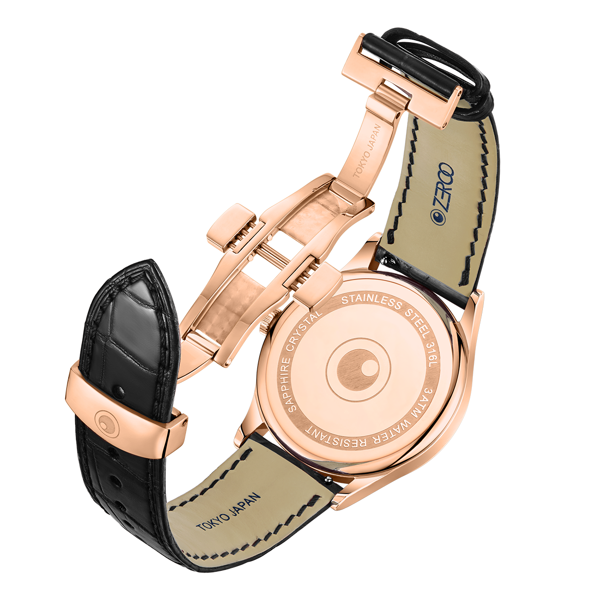 ZEROO C2 THE VIRGO CLASSIC MOONPHASEQUARTZ WATCH FOR MEN - ZC002RBK