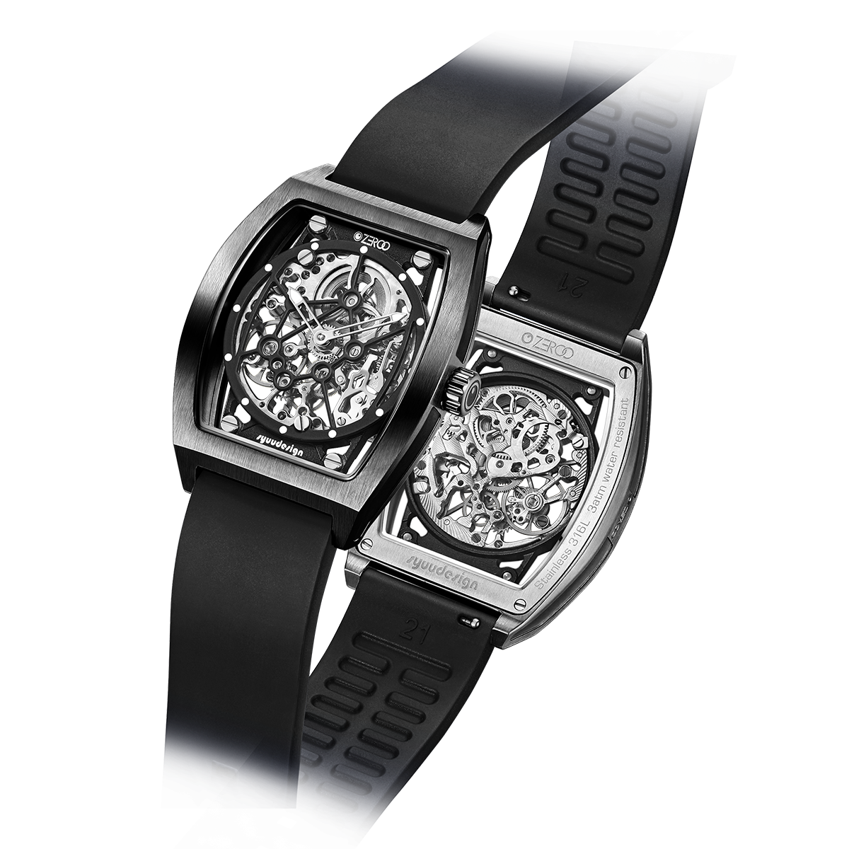 ZEROO M1 THE AURIGA SKELETON MECHANICAL AUTOMATIC WATCH FOR GENTS - ZM001BBK