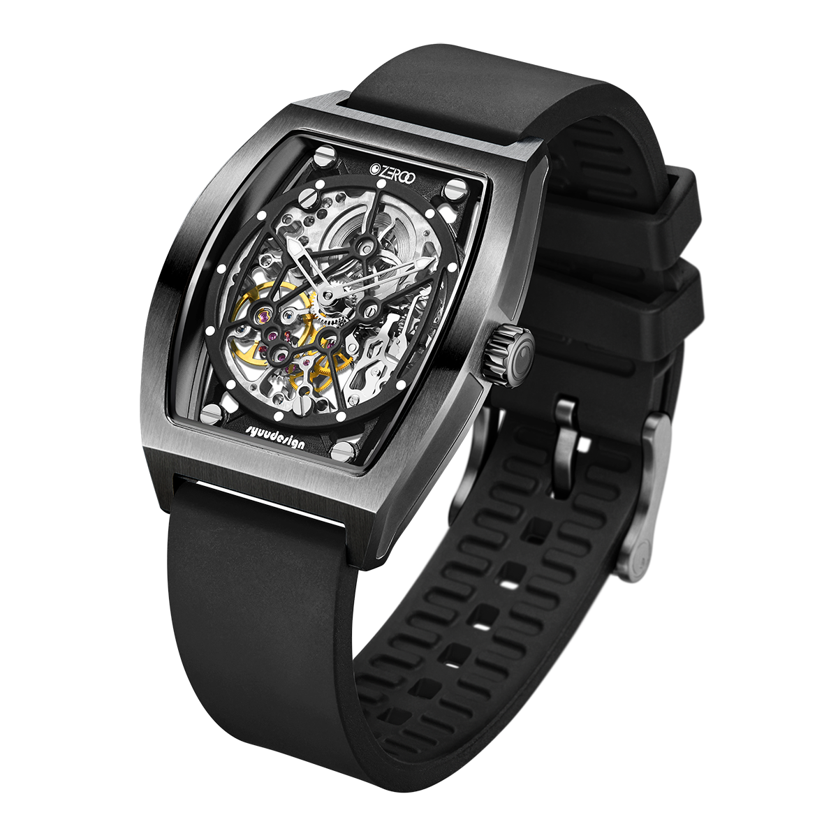 ZEROO M1 THE AURIGA SKELETON MECHANICAL AUTOMATIC WATCH FOR GENTS - ZM001BBK