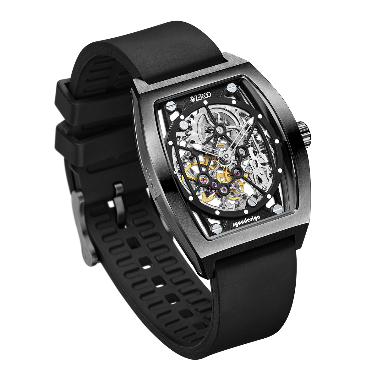 ZEROO M1 THE AURIGA SKELETON MECHANICAL AUTOMATIC WATCH FOR GENTS - ZM001BBK