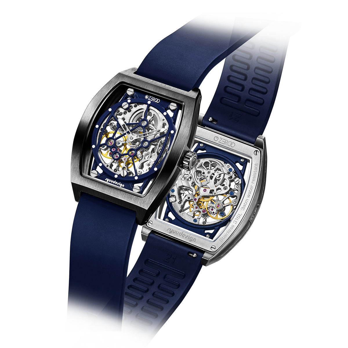 ZEROO M1 THE AURIGA SKELETON MECHANICAL AUTOMATIC WATCH FOR GENTS - ZM001BBL